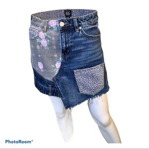 Urban Outfitters BDG Patchwork Denim Mini Skirt